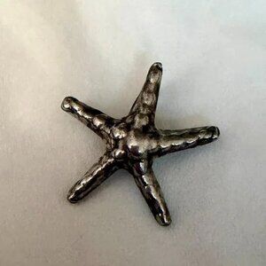 Thai silver patina starfish aquatic pendant